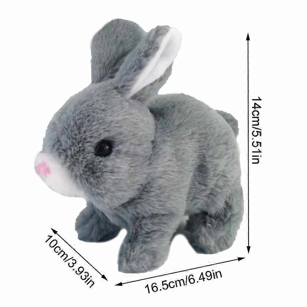 Simulation Long-haired Electric Pet Can Walk And Talk Easter Plush Stuffed Bunny