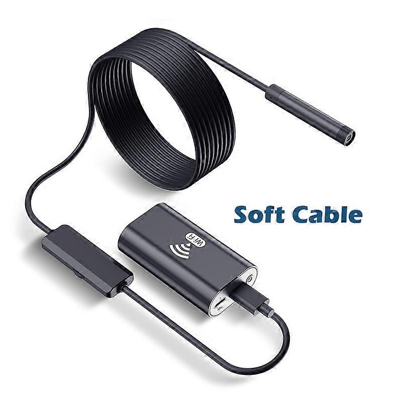 Wifi Endoscope Camera 8mm Mini Lens HD720P USB Drain Pipe Engine Inspection Borescope LED Waterproof for Iphone Android Phone PC