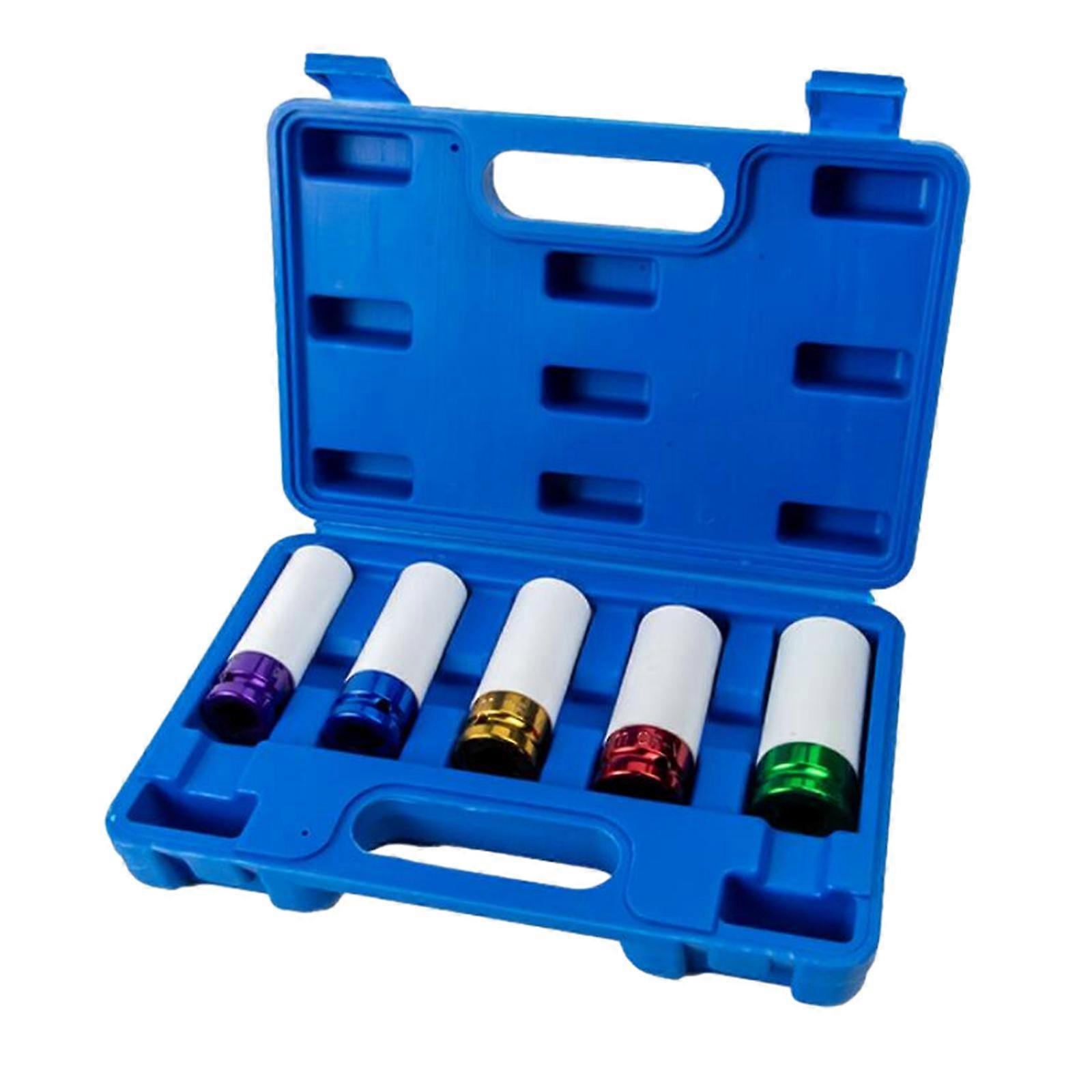 Thin Socket Set,Mechanics Tool Set,1/2" Drive Repairing Garage Tool Protective Wheel Lug Nut Protector Impact Socket Set