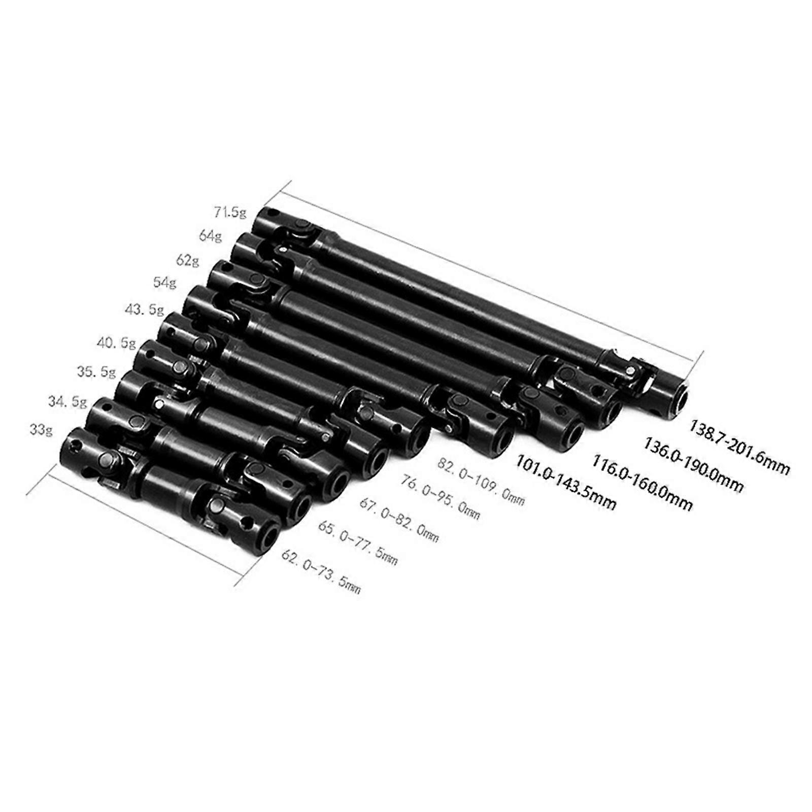 2x RC Model Metal Upgrade Stretchable Drive Shaft Connector Joint Axle Transmission Shaft for Axial SCX10 D90 90046 1/10 Scale RC Crawler Car Accessor