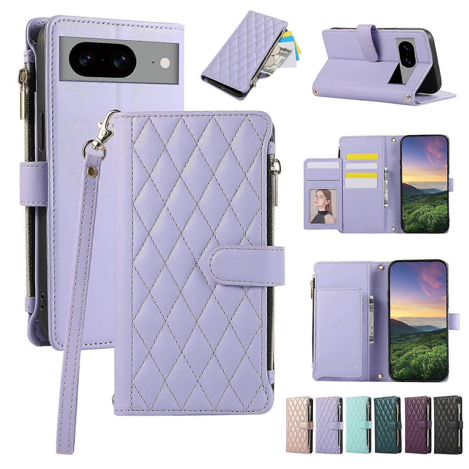 Zipper Wallet Leather Case For Google Pixel 8