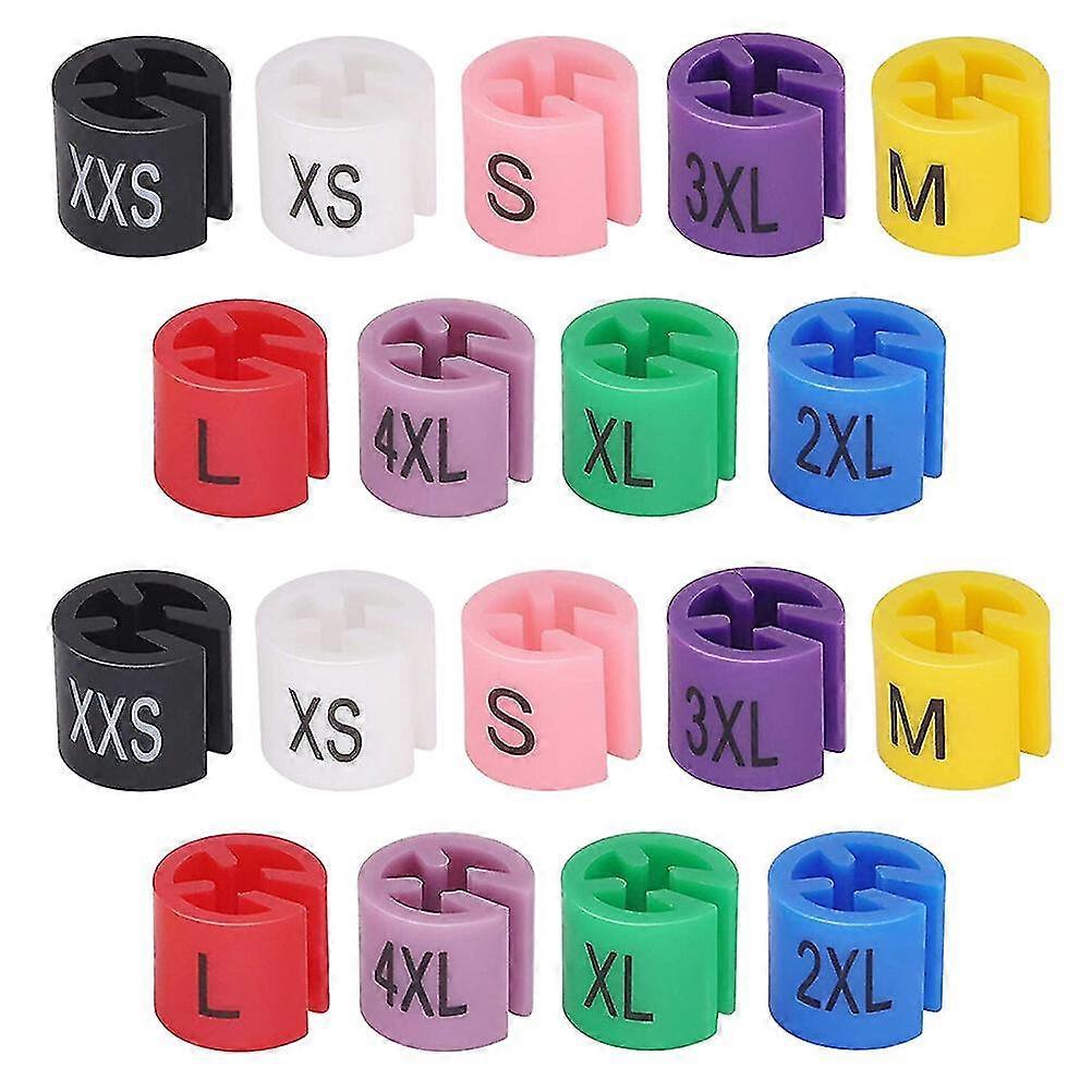 180 stk Klær Hanger Størrelse Markører Plast Klær Hanger Fargekoding Størrelser Tags