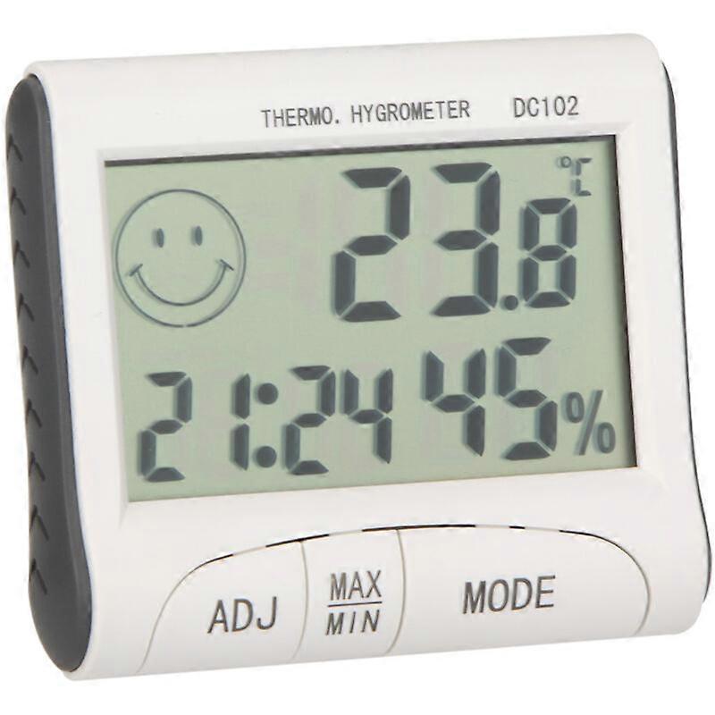 XHX LCD Digital Termometer Hygrometer Klocka Med Magnetisk