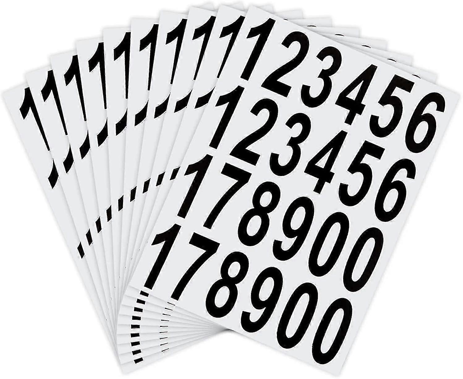 10 Sheets Mailbox Number Stickers Waterproof Adhesive Stickers(5cm)