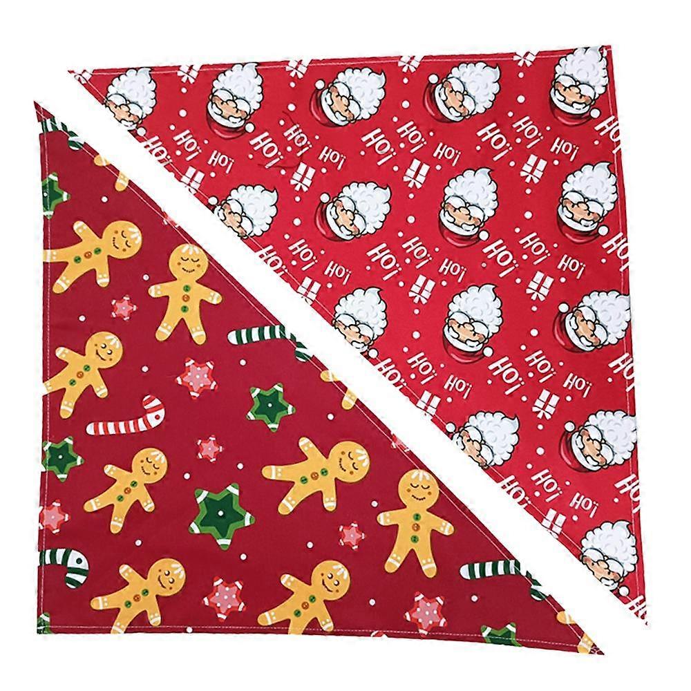 Holiday Dog Bandanas 2 Pack, Μπαντάνα για Μικρά, Μεσαία, Μεγάλα και Πολύ Μεγάλα Σκυλιά Κατοικίδια