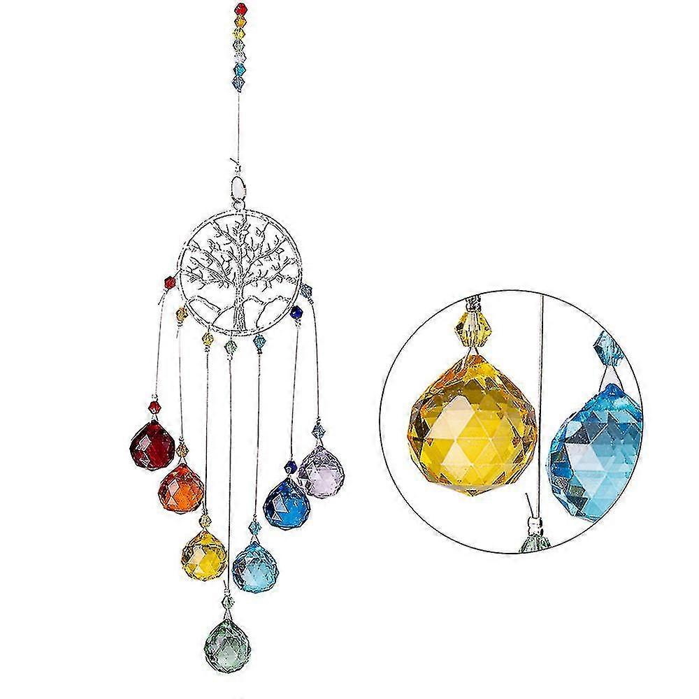 カラフルなクリスタルサンキャッチャーハンギングサンキャッチャーシャンデリアランプライトペンダントプリズムハンギング装飾のための家庭の装飾