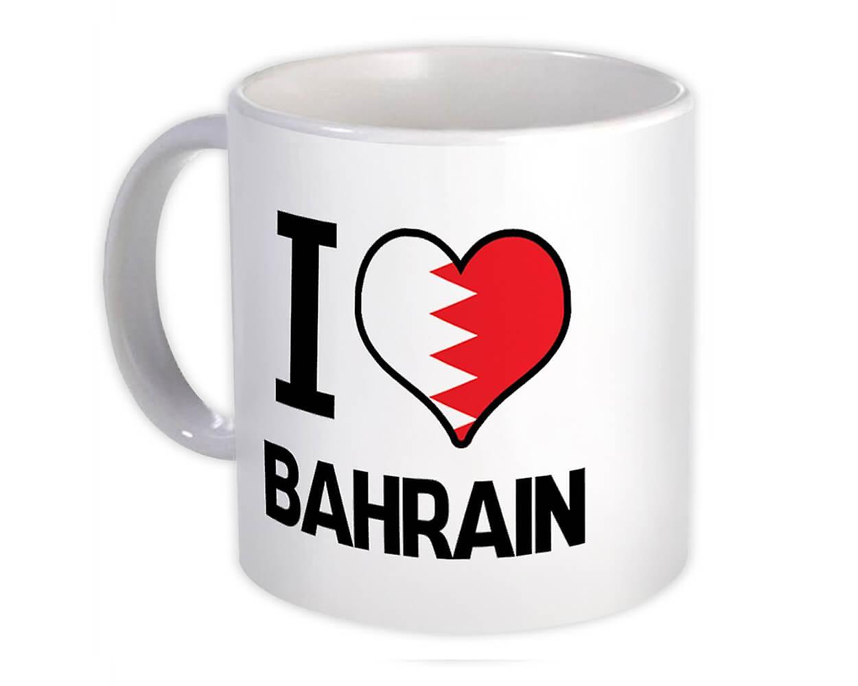 Gift Mug: I Love Bahrain Flag