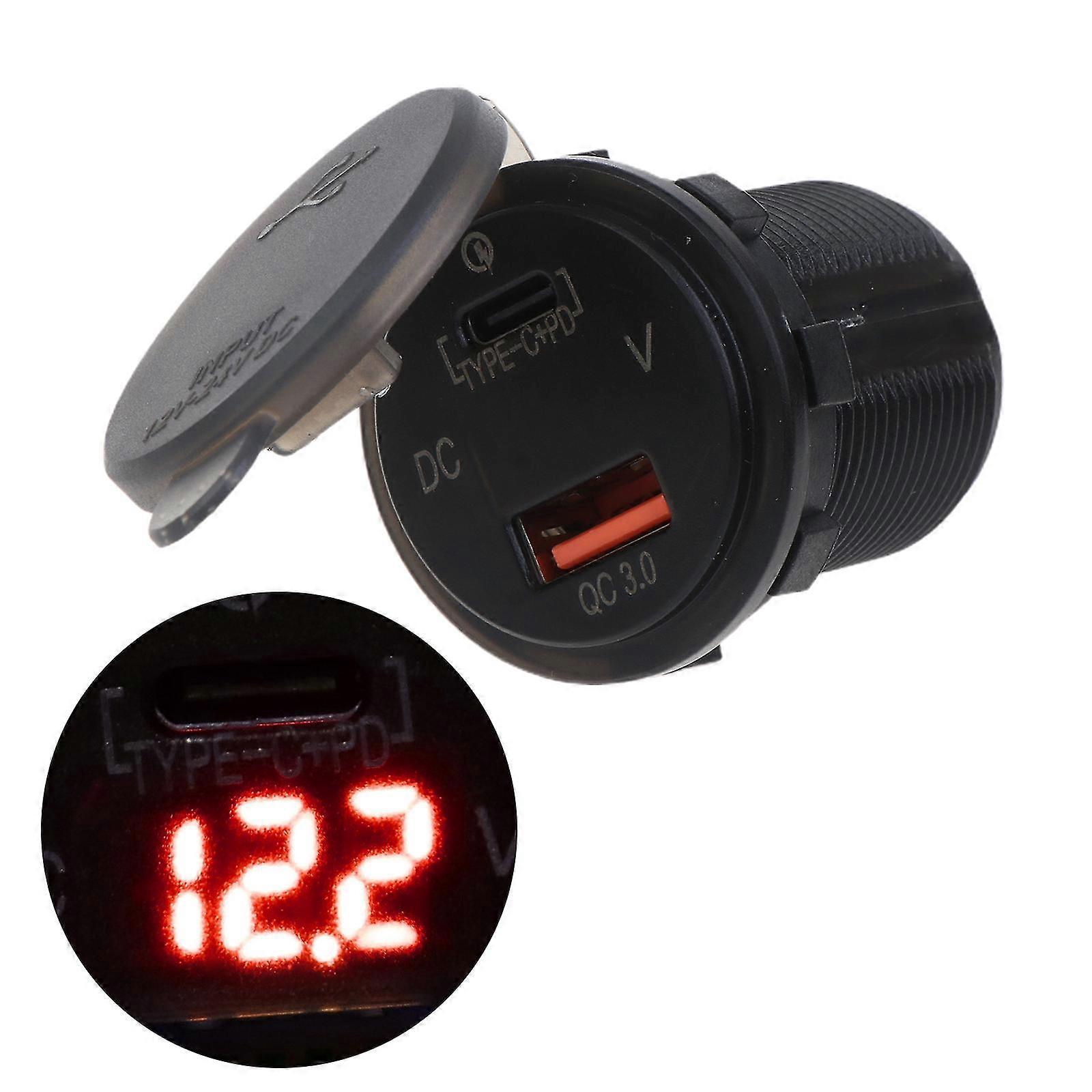 Qc 3.0車の充電器の急速充電ソケットのための二重USB C車の充電器のアダプターPd