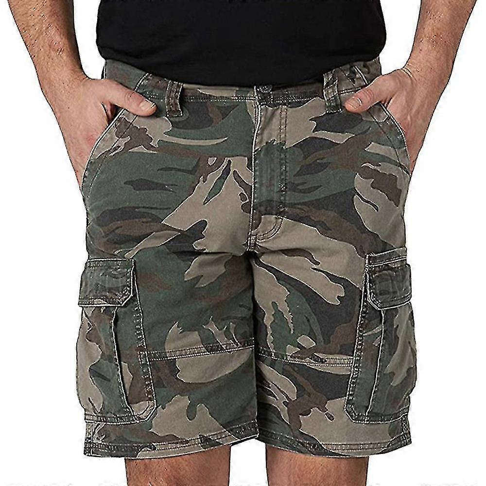 Mens Shorts Summer Casual Multi Pockets Straight Leg Short Pants