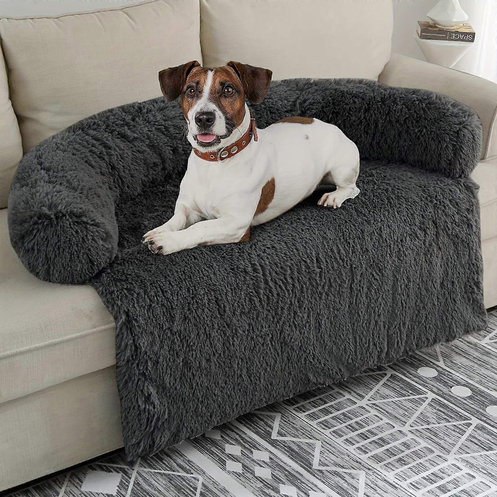 Extra Large Plush Dog Bed Sofa Cover - Luxurious Fur & Cozy Retreat for Pets - Dual-Purpose Couch Protector, Cat Mat, and Nest - Durable, Easy to Clea