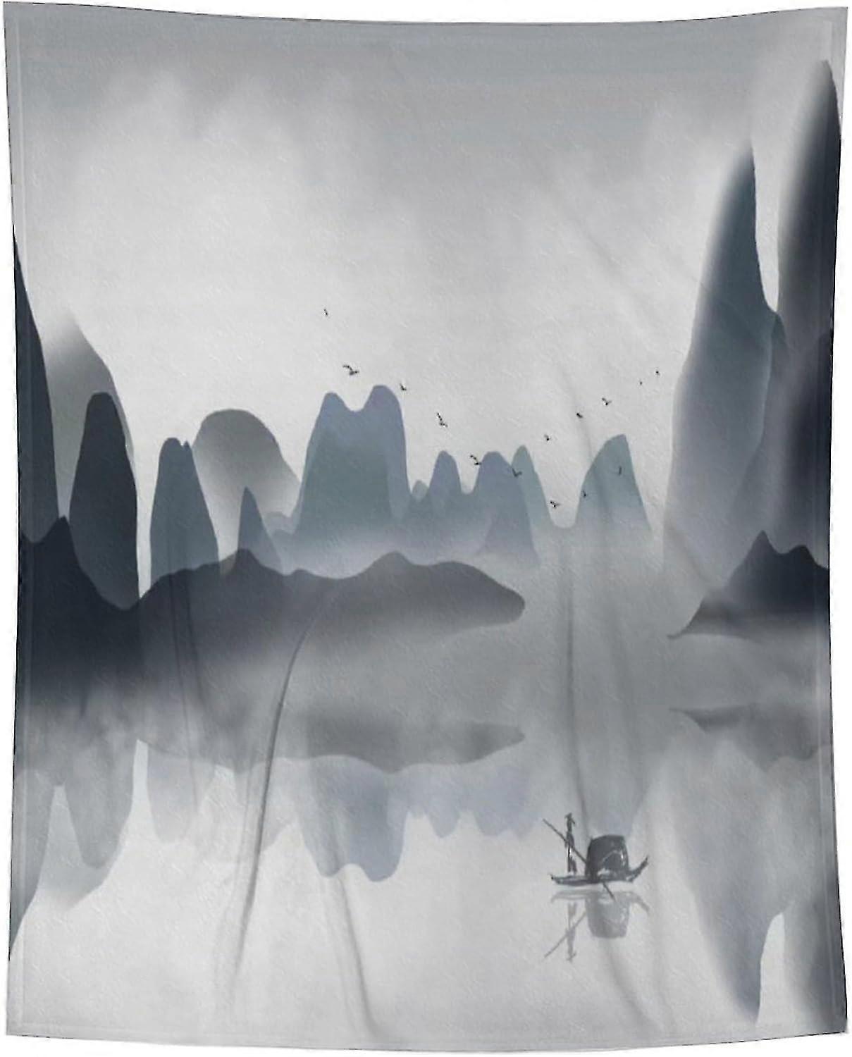 النمط الصيني موضوع 3D بطانيات سوبر لينة بطانية مريحة ودافئة بطانية لأريكة أو السرير الفانيلا النمط الصيني موضوع-9-Q / Q6ids10509