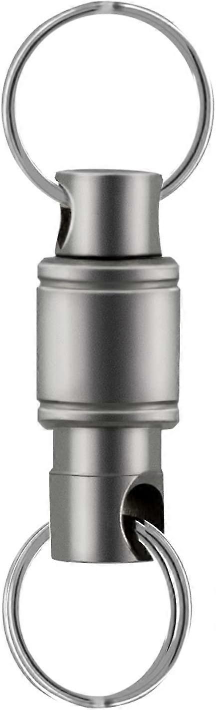 Titanium quick release key fob, detachable key ring pull open key fob
