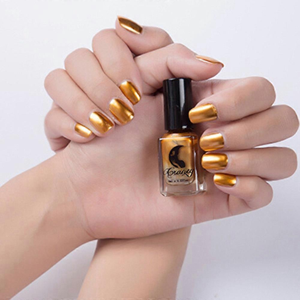 Smalto per unghie a specchio Placcatura Argento Pasta Metallo Colore Acciaio Inossidabile 6ml