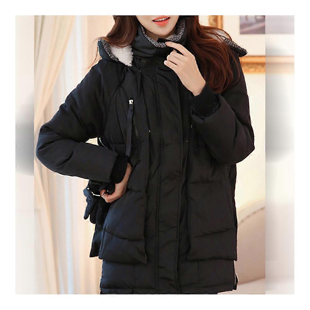 Thick slim-fit hooded down jacket