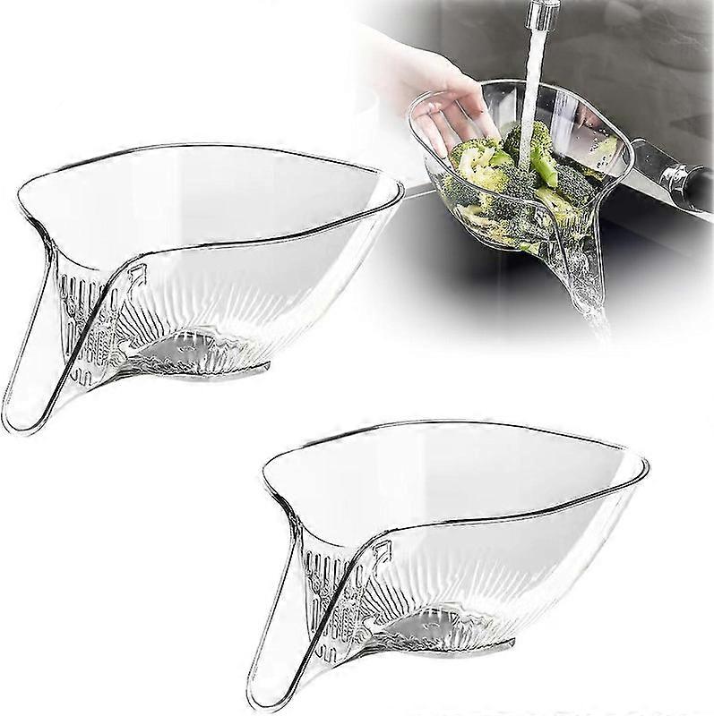 Crystal Clear Multifunctional Kitchen Drain Basket Vegetable Washing Basket