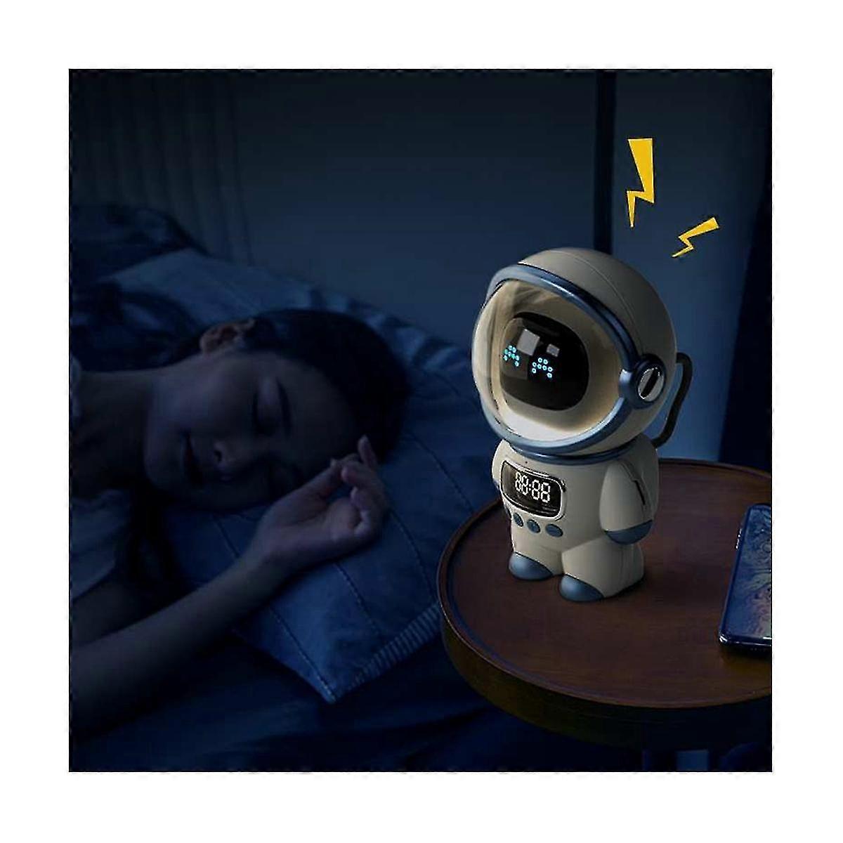 Astronaut Smart Bluetooth Speaker Ai Voice Hifi Audio Desktop Multifunctional Audio New Digital Alarm Clock Fm Radio,a