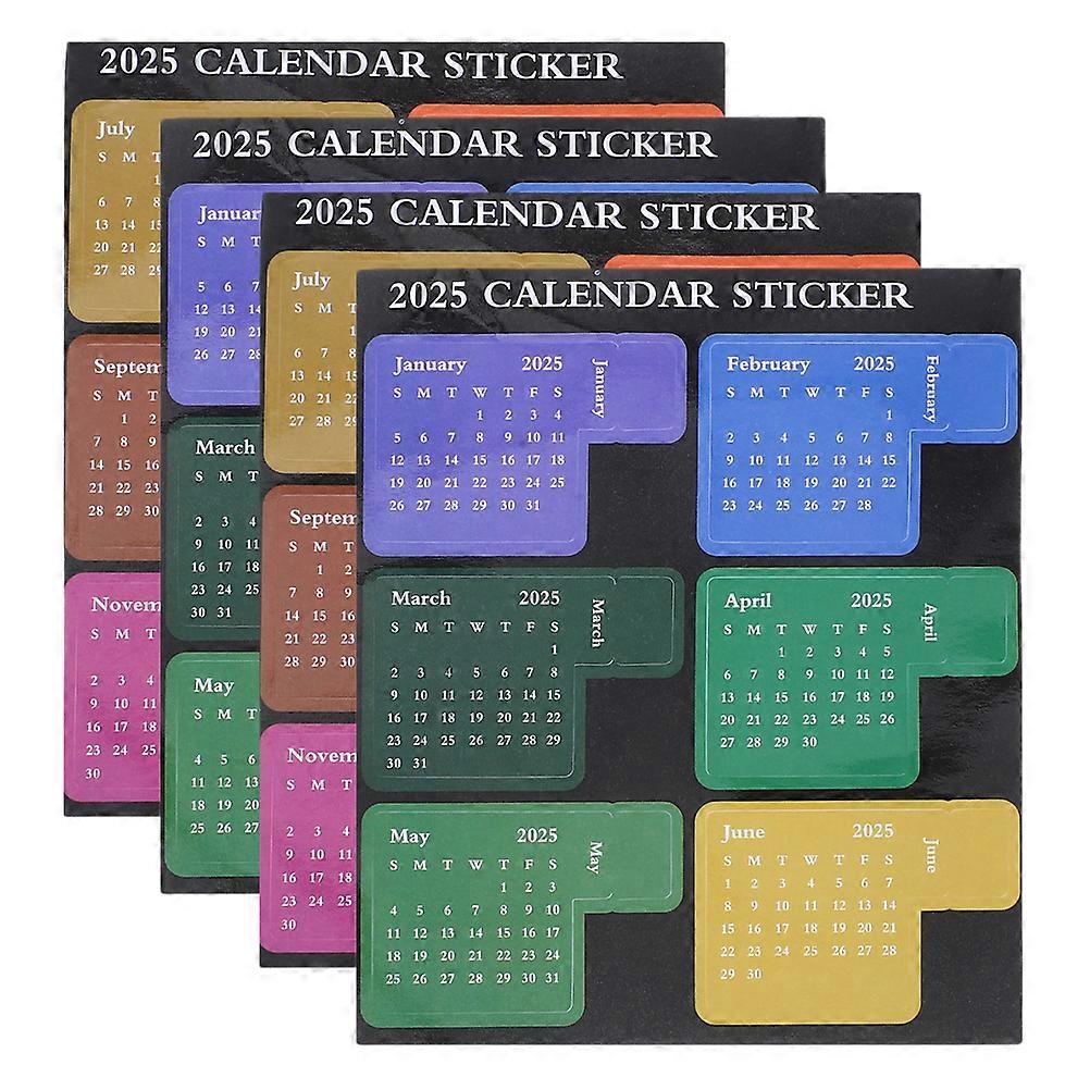 2 Set DIY Colorful Sticky Notes for Planners for Journals and Notebooks 2025 Monthly Calendar Stickers Portable Calendar Stickers For Notebook