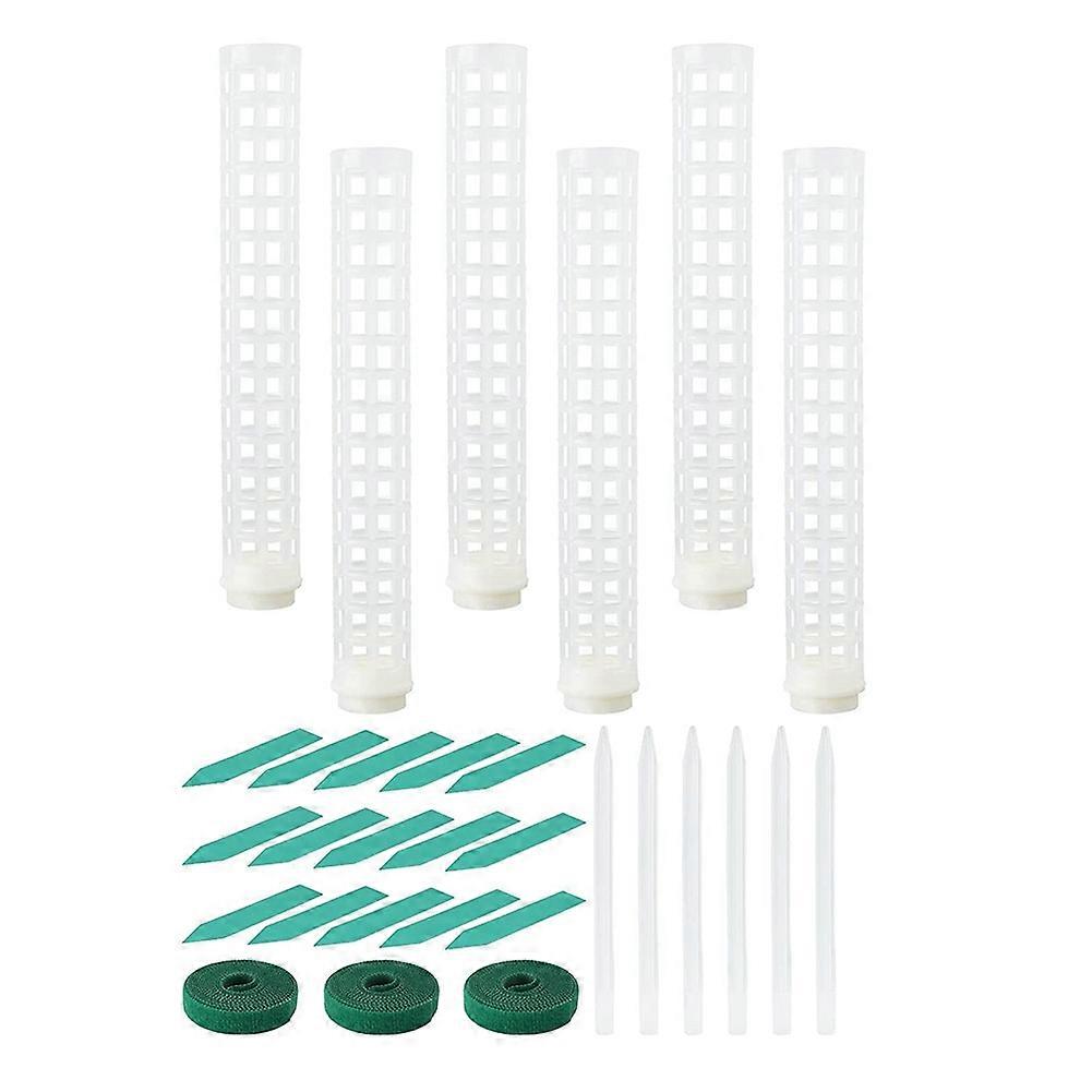 6Pcs Plastic Moss Pole 15 Inch Transparent Moss Mesh Pole Small Moss Pole Stake for Plants Monstera