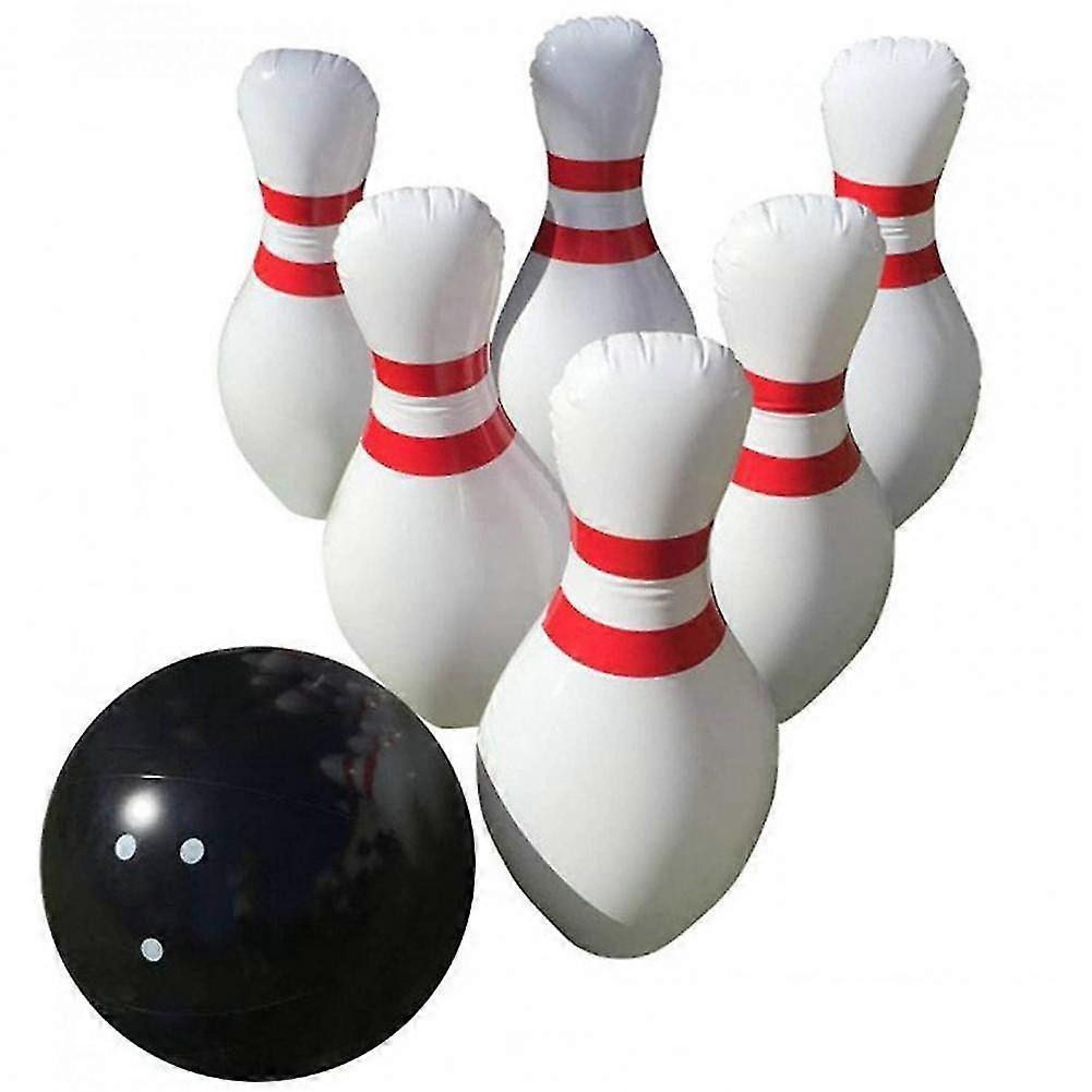 1set الاطفال المحمولة نفخ البولينج البدلة لعبة لعبة الكرة للهواء الطلق