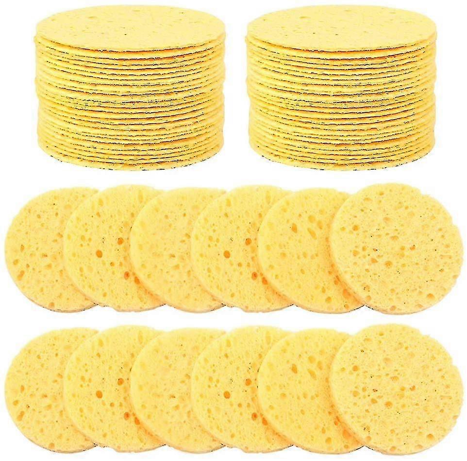 60pcs Facial Sponge Cleanser, Cosmetics Face Sponges Round Face Sponges Make-up