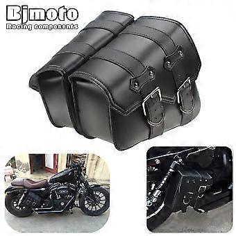 BJMOTO 1Pair New Motorcycle Left Right Saddle Side Bags Motor PU