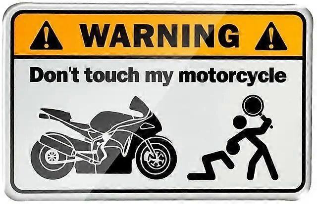 3D Warning Sticker Don't Touch My Motorcycle Tank Decal Scratch-Resistant Protect Frame Sticker Protector Accessories UniversalVehicle Wraps