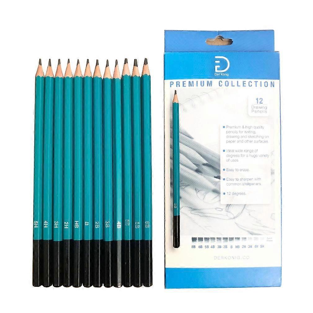 12 pcs Sketching Pencil Set Engineering Design Shading Art Supplies for Beginners