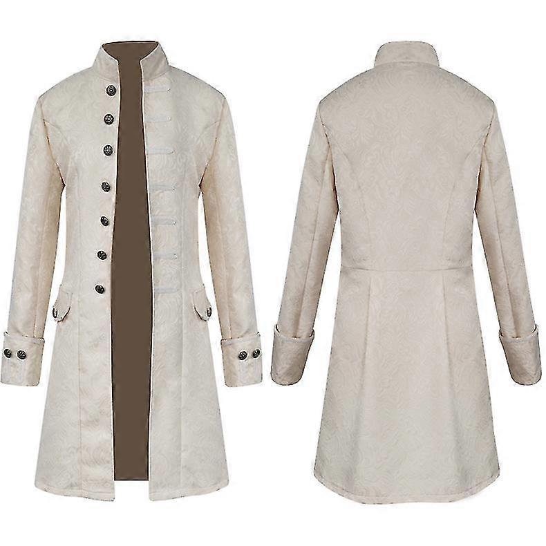 Medieval Retro Patchwork Coat Costume Punk Vintage Halloween Performance Suit