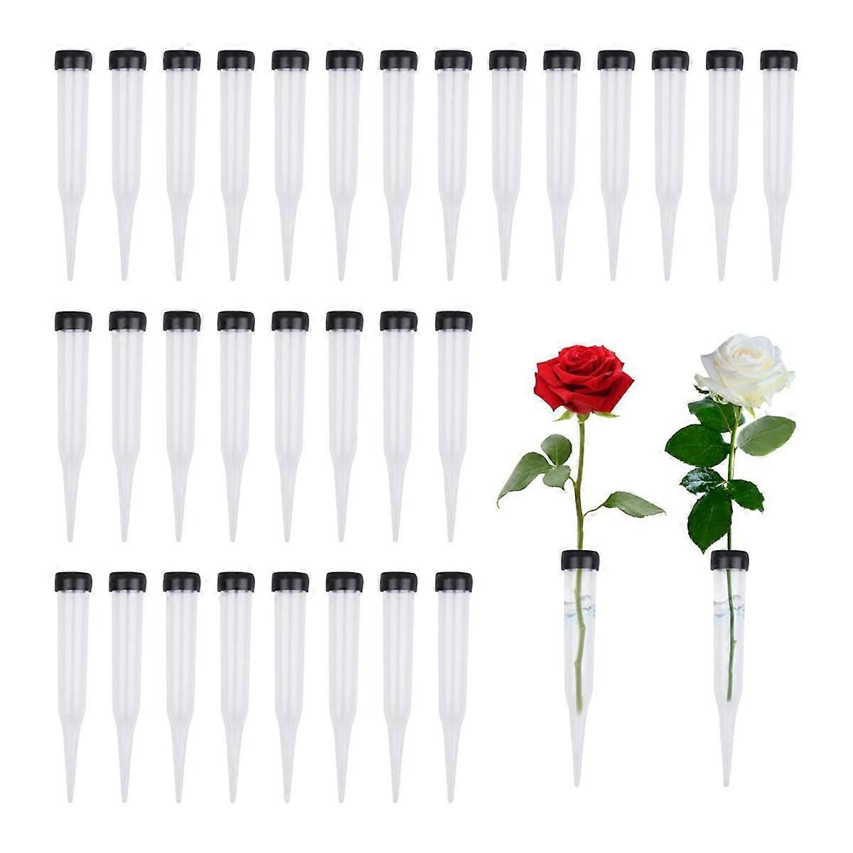 Flower Tubes Pack of 50 Plastic Flower Tubes, Transparent Water Tube for Flowers, Reusable Flowers