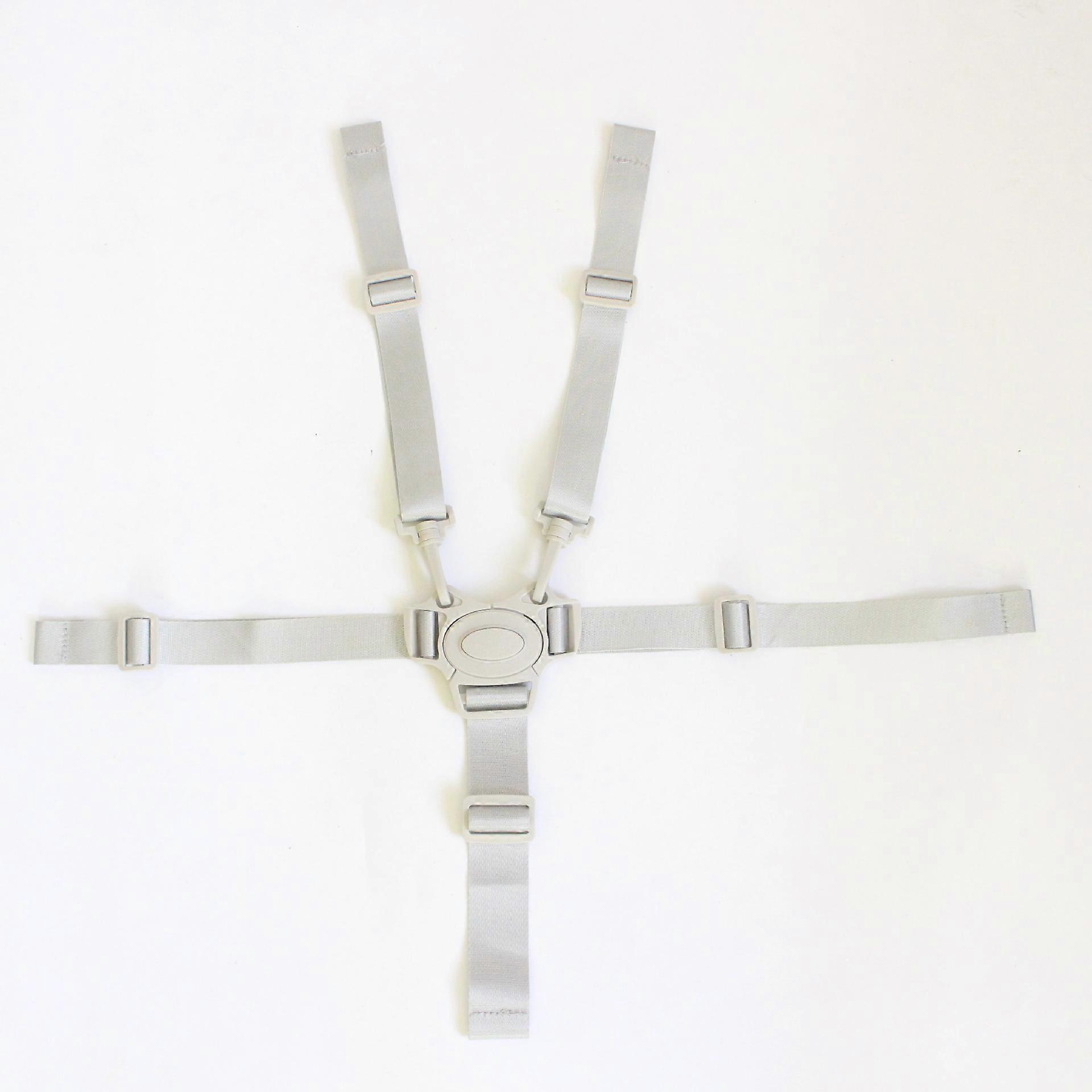 Child Seat Safety Belt 5 Point Gray Five Point Harness Stroller Strap Baby Harness Belt Universal Stroller Safety Belt for Child High Chair