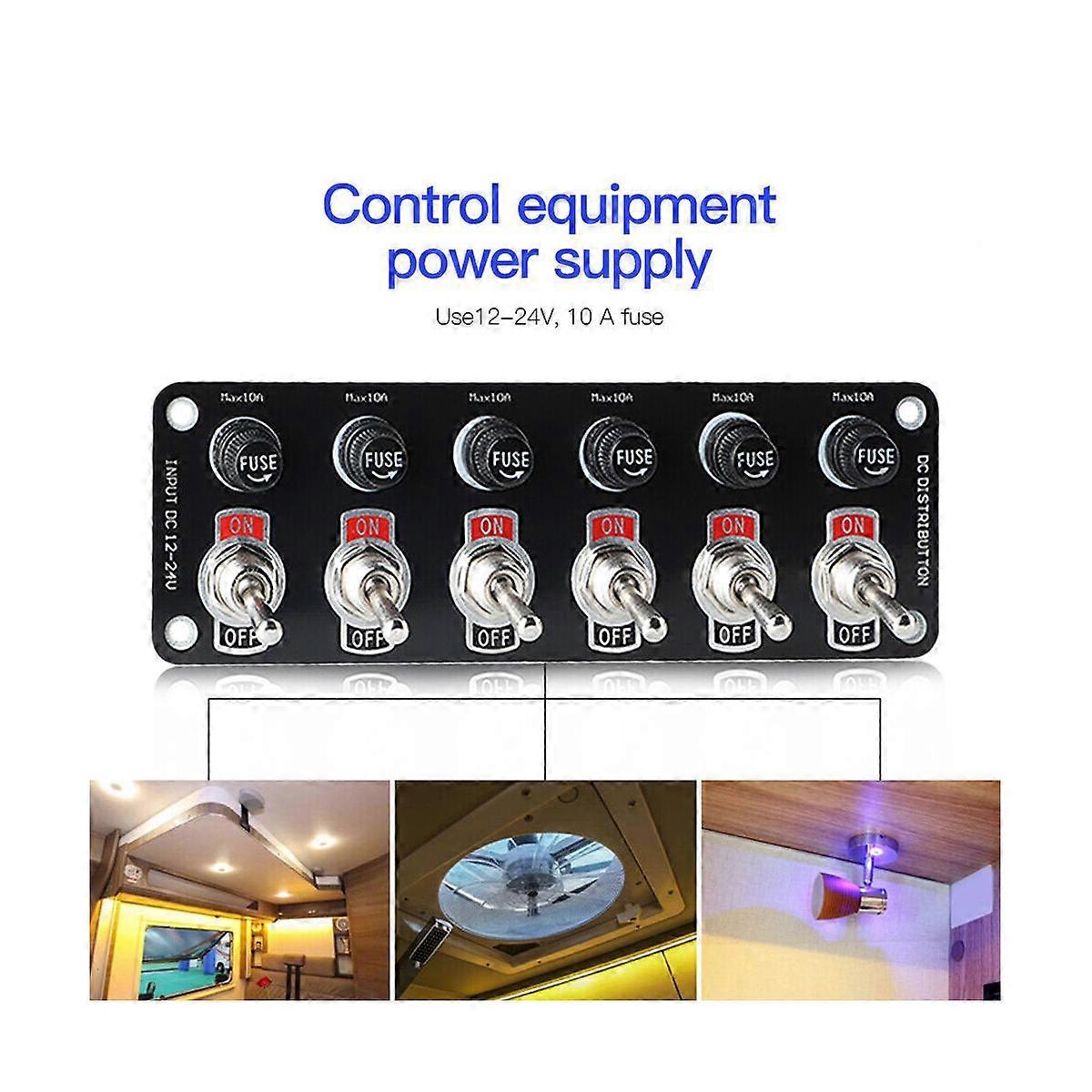12/24V Car Panel Multi Switch Panel Switch Power Control Universal ...
