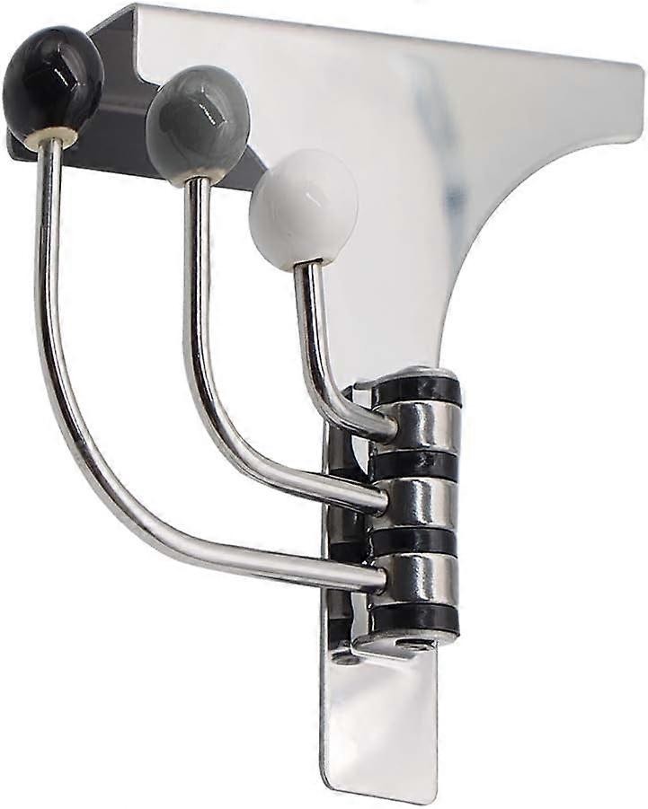 Lertreeuk 3 Swivel Hooks Rack For Coats, Hats, Scarves, Towels, Bathrobes, 3 Rotating Hooks For 4.5 Thick DoorNEW9