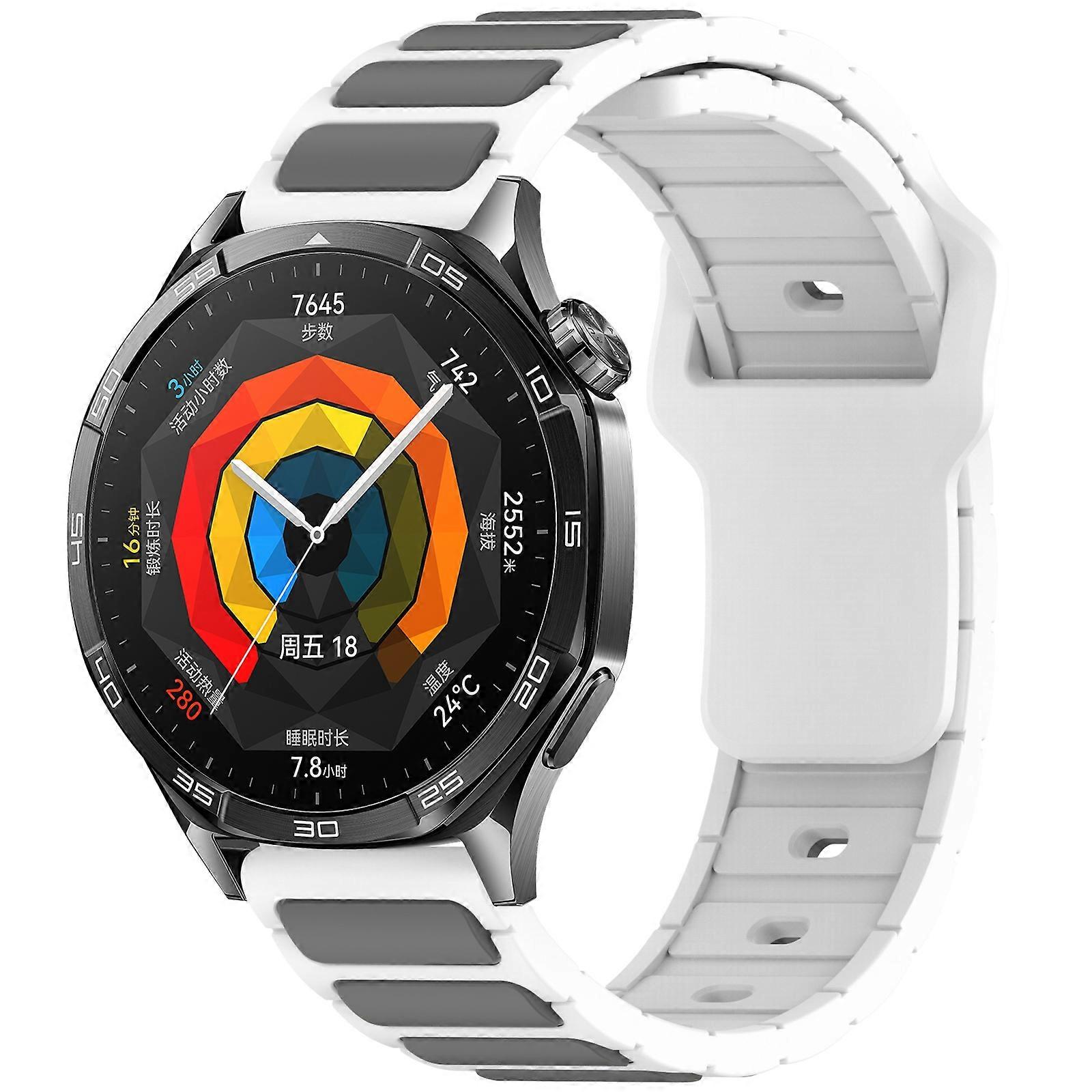 Two Color I-Shaped Silicone Strap For Huawei Watch 22mm