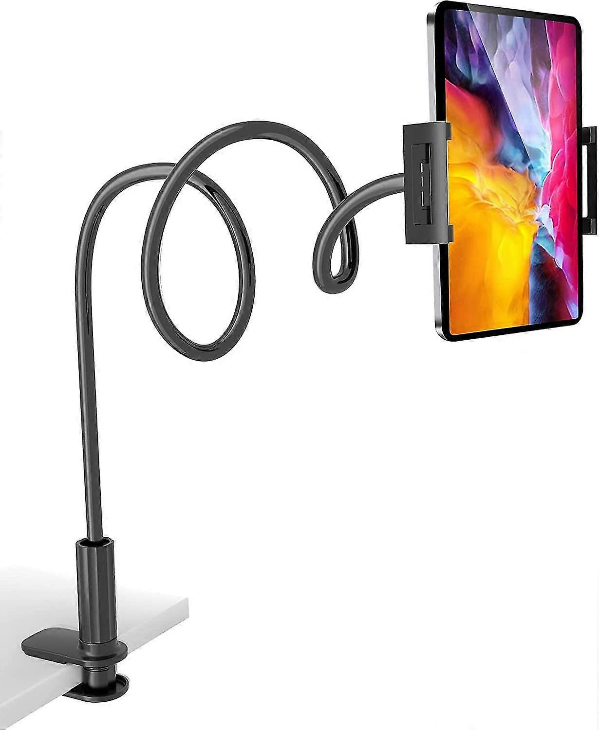 מחזיק טלפון למיטה, 360 מעמד גמיש לטאבלט עצלן לשולחן, עם מעמד מתכוונן 39.4 "ארוך מהדק מהדק תושבת מעמד חדש