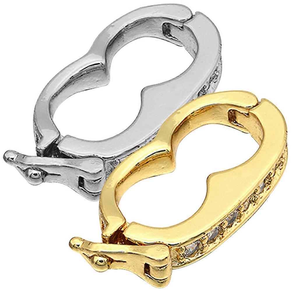 2pcs Necklace Shortener Clasps Necklace Pearl Shortener Echancer Clasps