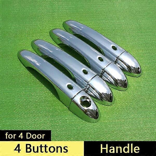 עבור JEEP Compass MP 552 2017~2021 סט גימור כיסוי ידית דלת כרום יוקרתי עבור 4 דלתות לעולם לא חלודה אביזרי רכב מדבקות