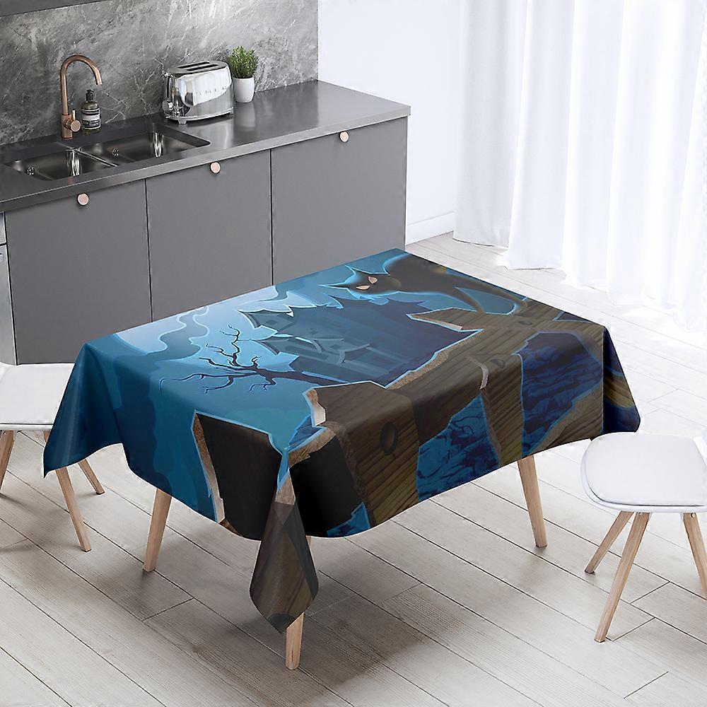 Halloween horror pumpkin print tablecloth for home decoration gatherings rectangular anti fouling and dustproof tablecloth