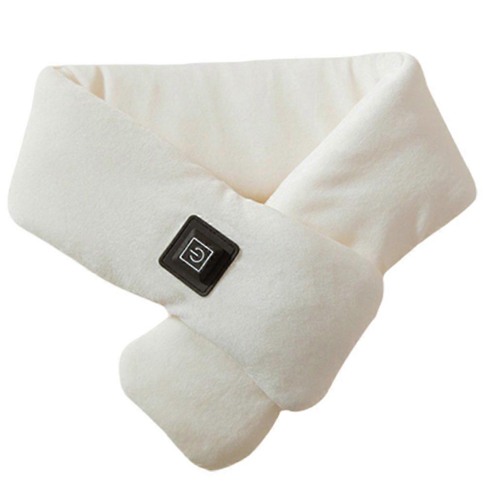 USB Electric Heated Scarf Neck Heating Warmer Plush Shawl Winter Kids Soft Fleece Scarves