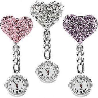 3 Pieces Nurse Watch Heart Nurse Watch Nurse Wrist Watch Doctor Pocket Watch Personalized Brooch Lap Hy