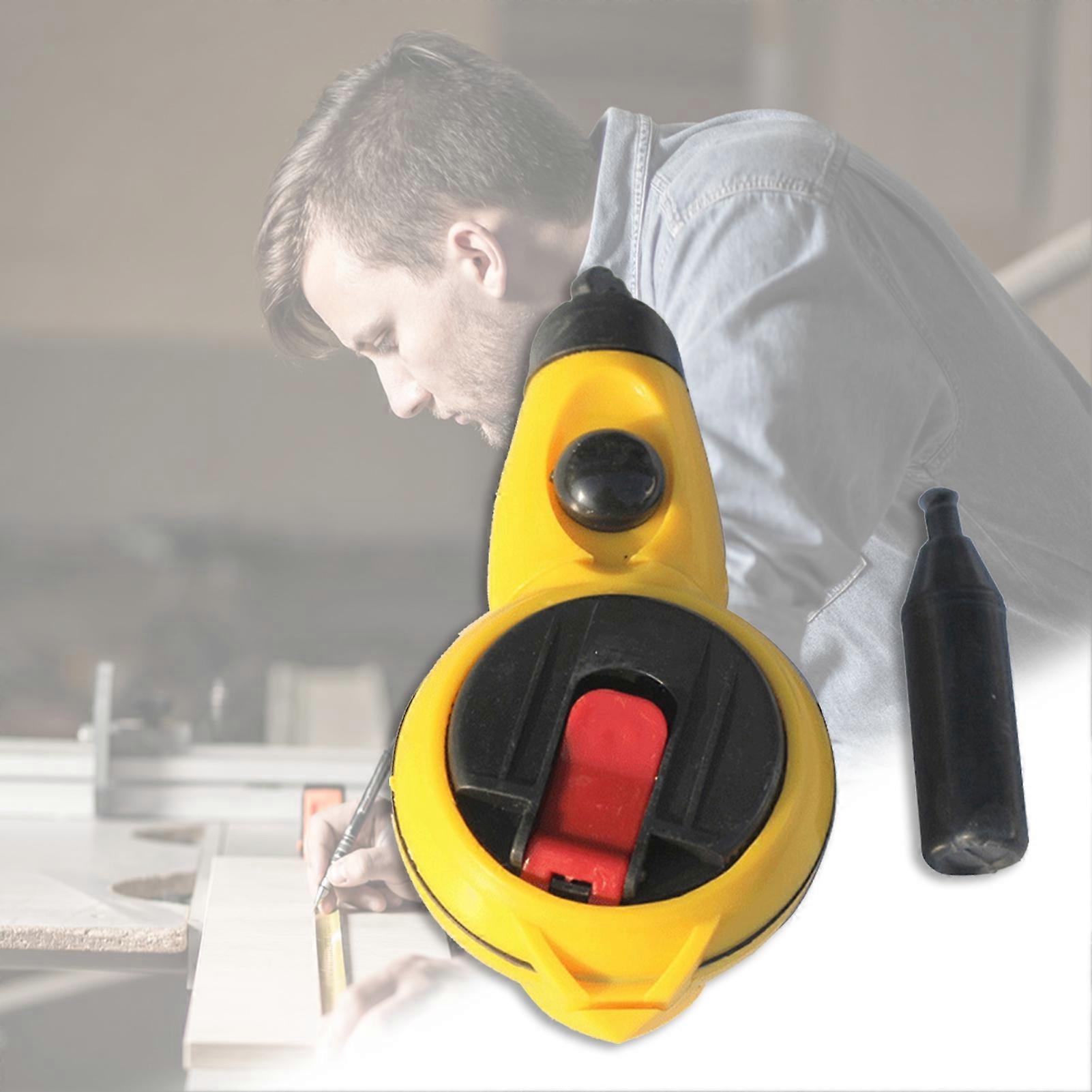 25m Chalk Line Hand-driven Clear Mark ABS Mini Manual Ink Fountain for Carpentry Mengxi