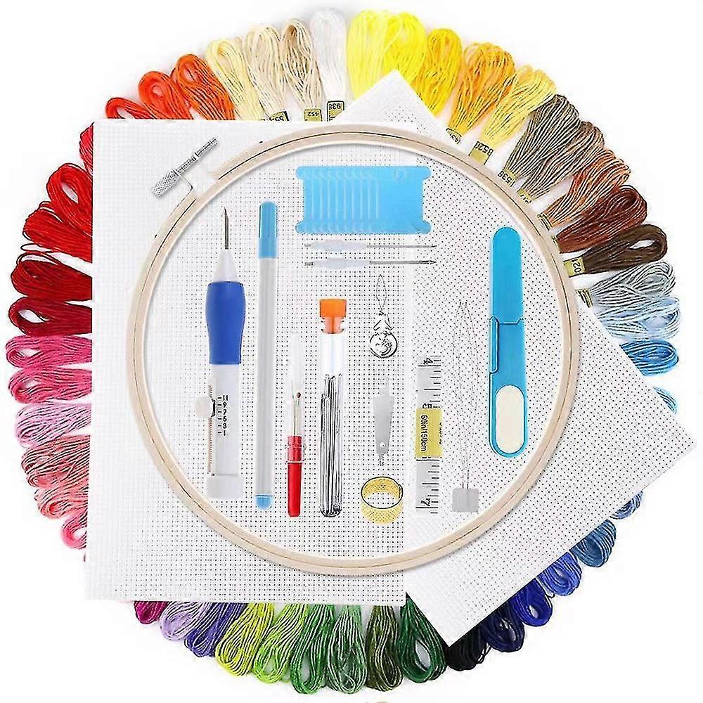 87pcs Embroidery Kit Punch Needle Embroidery Patterns Punch Needle Kit