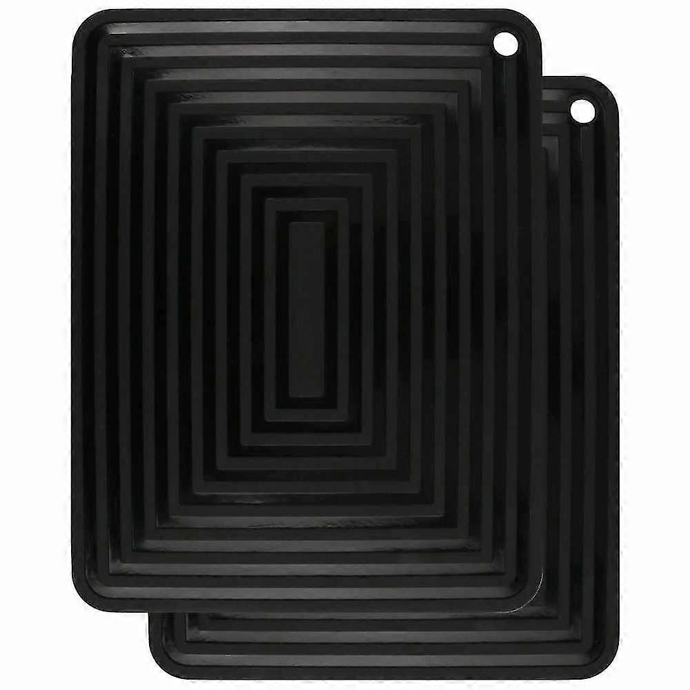 2 Pack, Silicone Trivet Mats/hot Pads,pot Holder,kitchen Table Mats