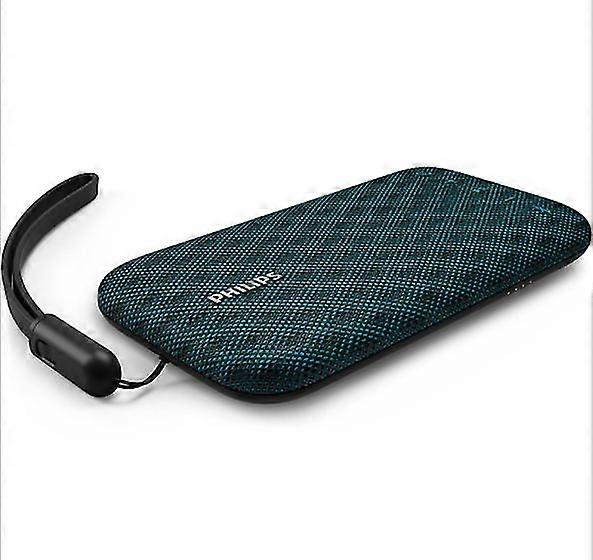 مكبر صوت بلوتوث لاسلكي من Philips BT3900W مقاوم للماء ومقاوم للصدمات، مع حزام USB وميكروفون وبصوت عال وتصميم (أخضر)