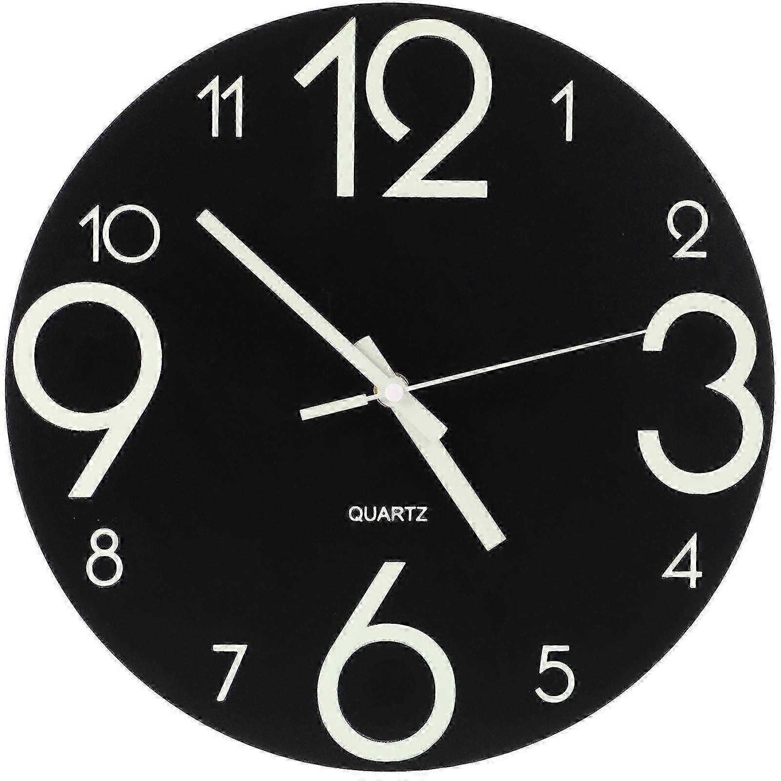 1pc Farmhouse Wall Clock Round Wall Clock Wall Art Clock Arabic Numerals Clock