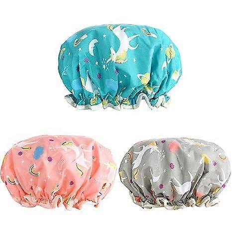 Shower Caps 3 PACK Bath Cap