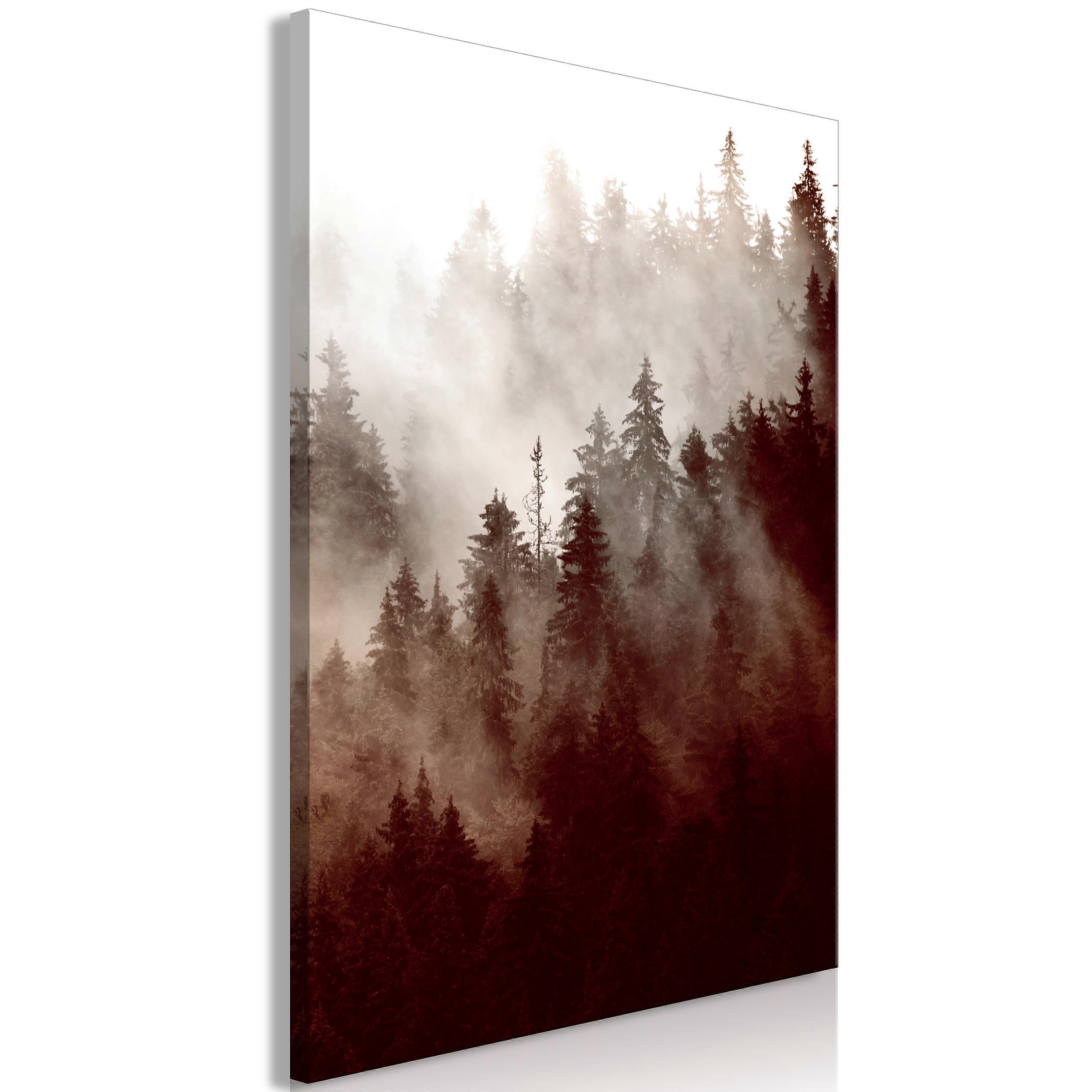 Leinwandbild - Brauner Wald (1 Teil) Hochformat