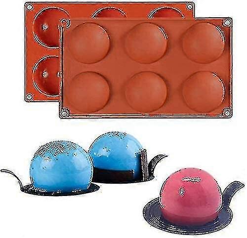 Half Ball Sphere Silicone Cake Mold, 6 Holes Shape Half Sphere Mold,dome Mousse,bpa Free Cupcake Baking Pan