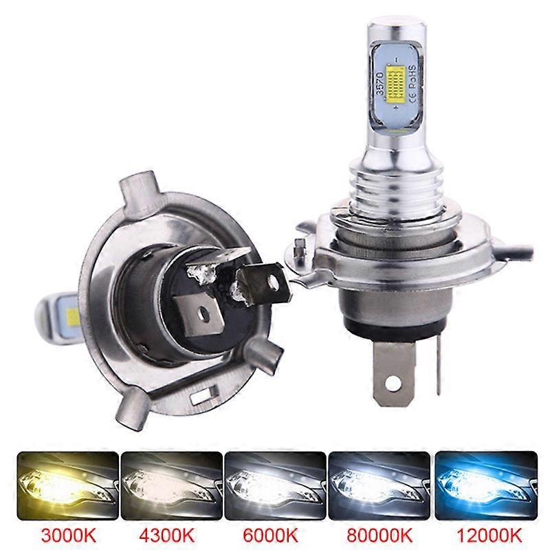 2 X H4 car light H7 Bright Headlamps Suite High Low Beam Fog  Bulb White 6000k Yellow  Head Led Atuo Lamp DRL