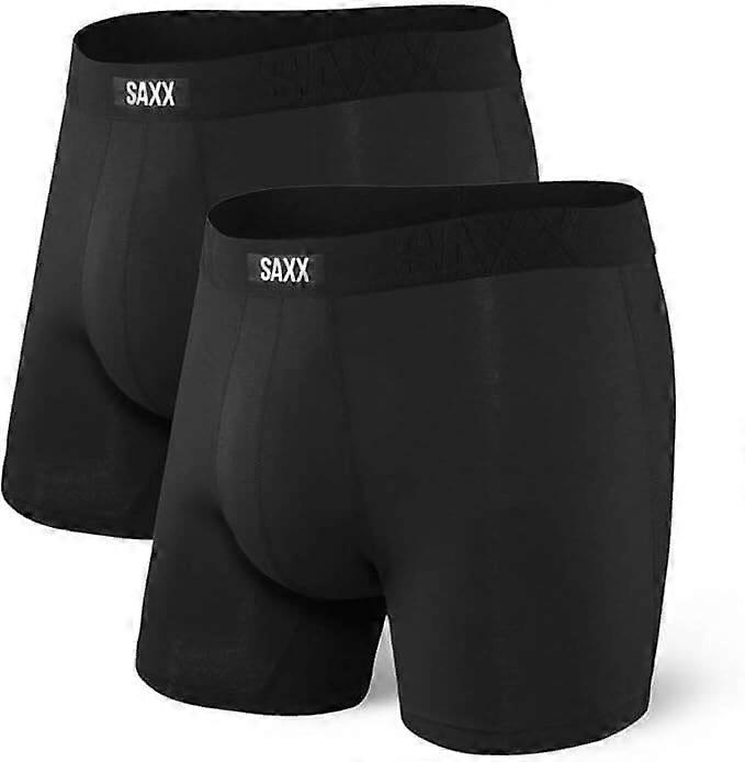 Saxx Undercover 2 Pack Boxer Briefs Slim Fit - Black
