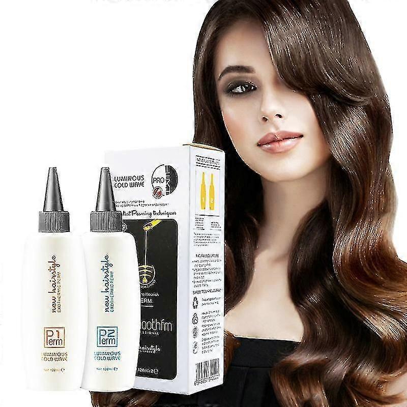 120g + 120g دائم موجة حليقة مجعد بيرم كريم السائل موجة باردة الشعر بيرم لوشن الحل لمقاومة للشعر الطبيعي